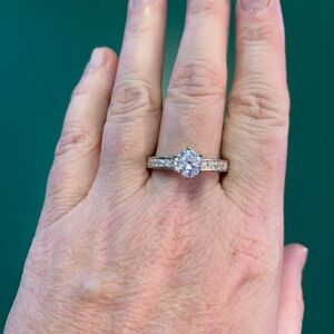 Diamonique round eternity ring